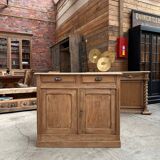 2-door sideboard in solid elm, early 20th century
