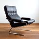 Leather lounge armchair by Reinhold Adolf for horn, 1960s