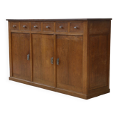 Buffet Art Déco moderniste en chêne massif 1940’s