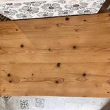 Vintage solid wood desk Basile with 2 drawers