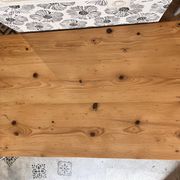 Bureau vintage en bois massif, 2 tiroirs
