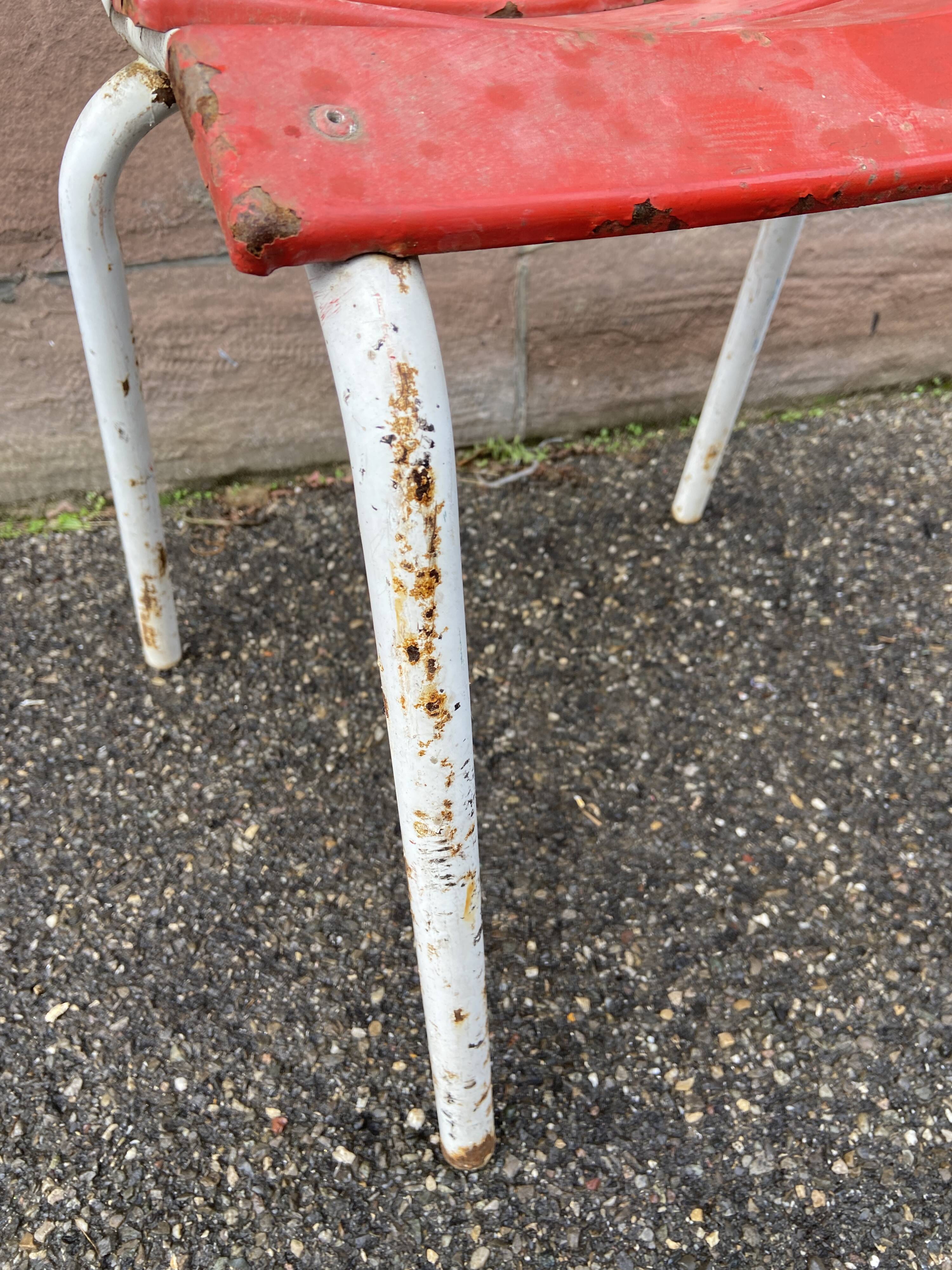 chaise de Café Tolix terrasse French bistrot chairs 1960 Esprit usés, wasi-sabi,industriel