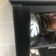 Showcase cabinet of curiosities black and wood