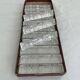 Crystal knife holder, embossed floral pattern, vintage tableware