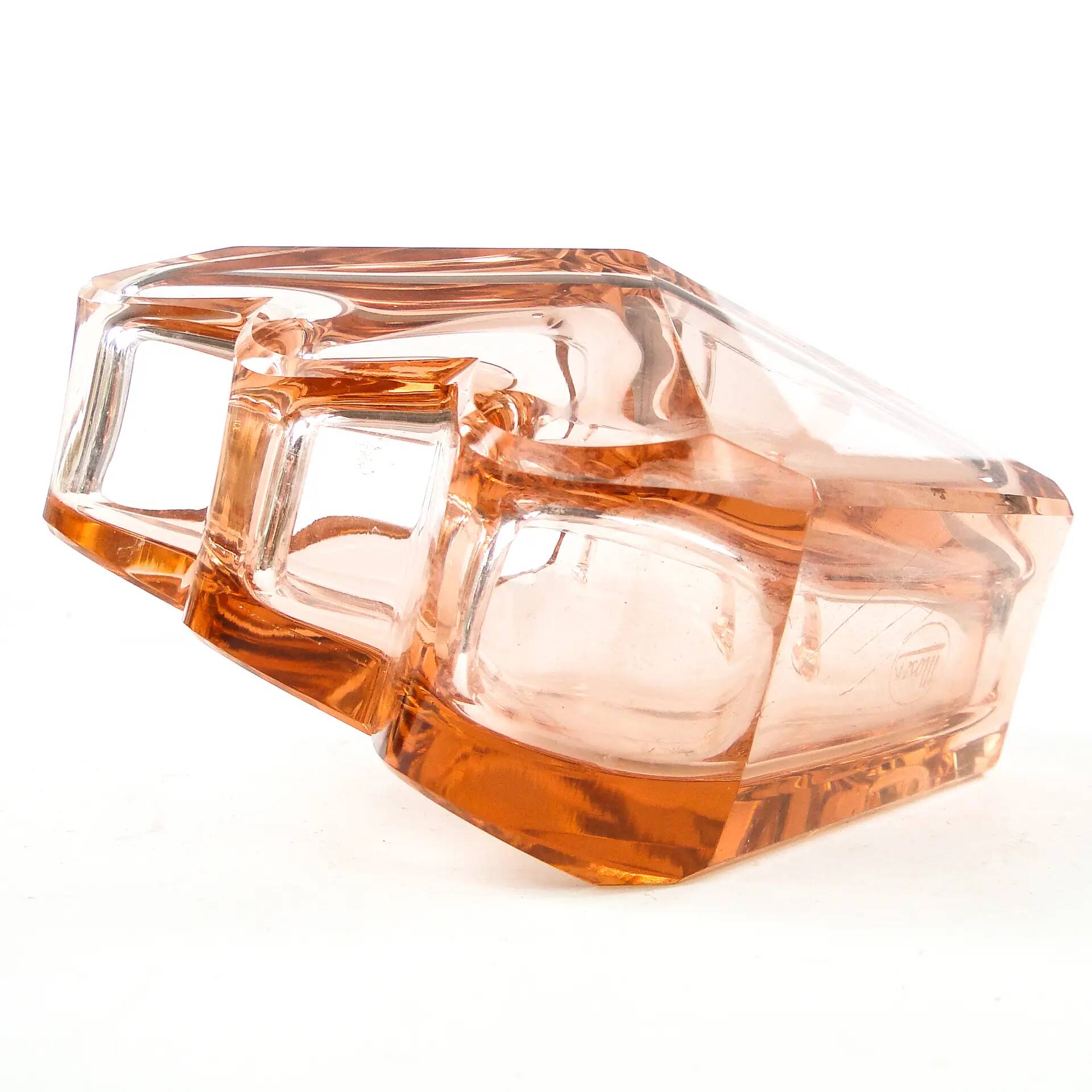 Art Deco vase, crystal, Moser, Czechoslovakia, 1930s