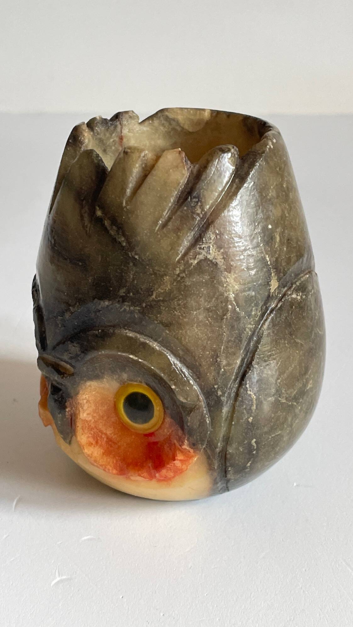 Alabaster stone candle holder made in italy vintage