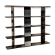 Bookcase, in black lacquered wood, Italian design from 1970
