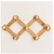 Extendable wall coat rack in light wood, 1980s.