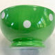 Bol vert pois blancs porcelaine Longchamp