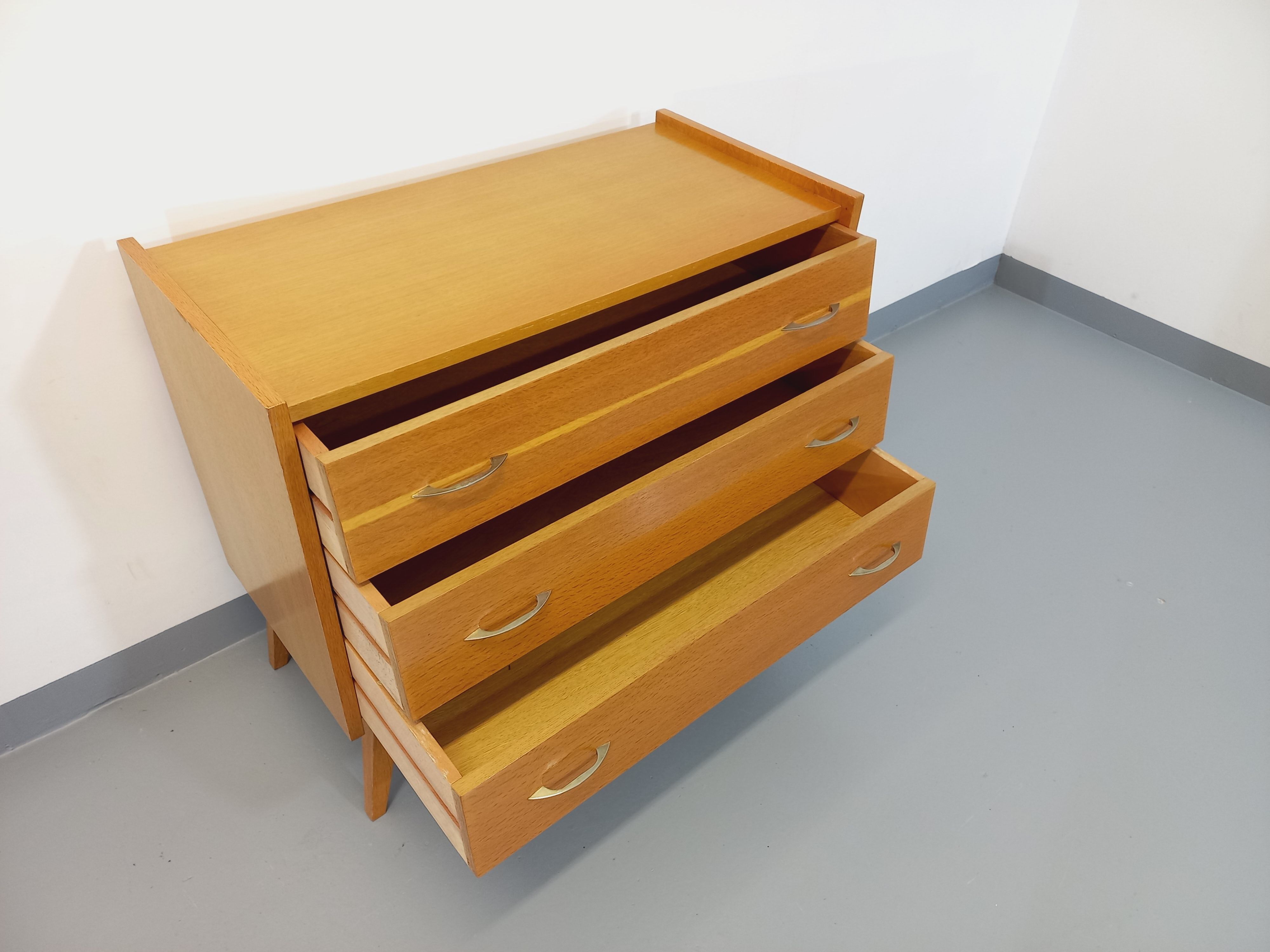 Vintage wooden chest of drawers from the 50s 60s