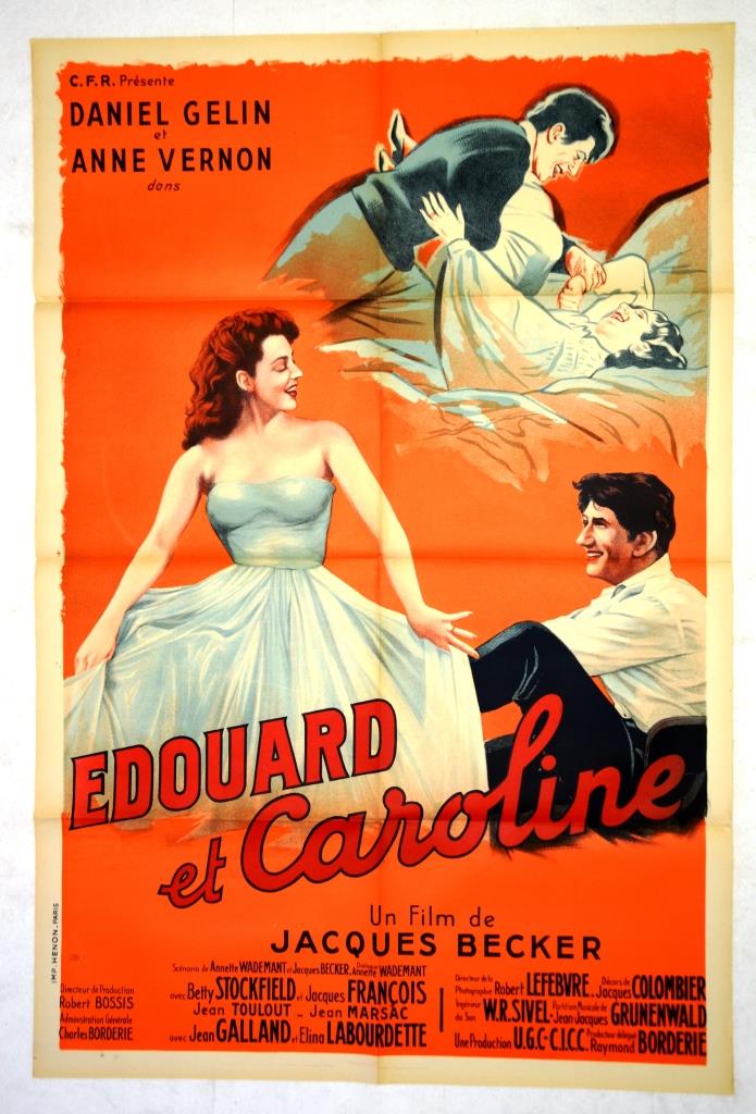 Original poster "Edouard and Caroline" 1951 Daniel Gelin