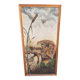 Large framed oil painting on hardboard