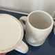 Set of 4 off-white ceramic mugs or pints