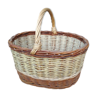 Wicker and cane basket