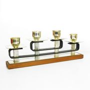 1930s art deco teak candlestick, Austria