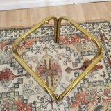 Vintage Italian Coffee Table: Brass & Smoked Glass, Mid-Century Modern