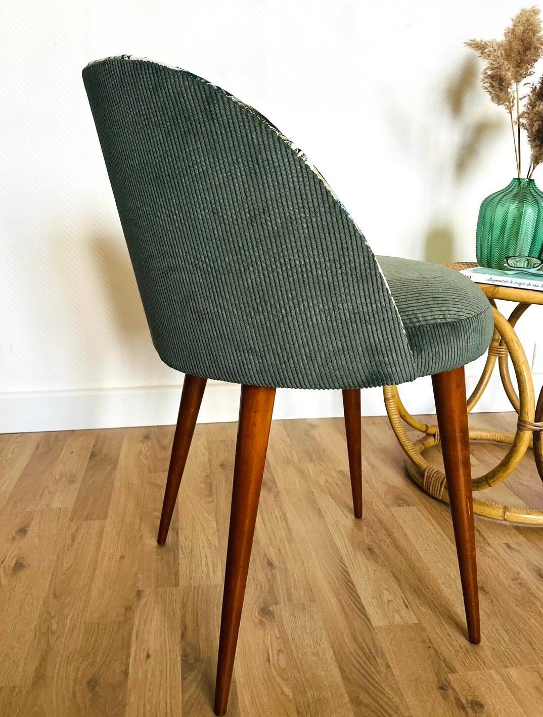 Cocktail Chair, Green Velvet