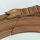 Antique oval mirror in carved wood – Louis XVI style, ribbon bow decoration, mid