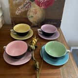 4 vintage coffee cups