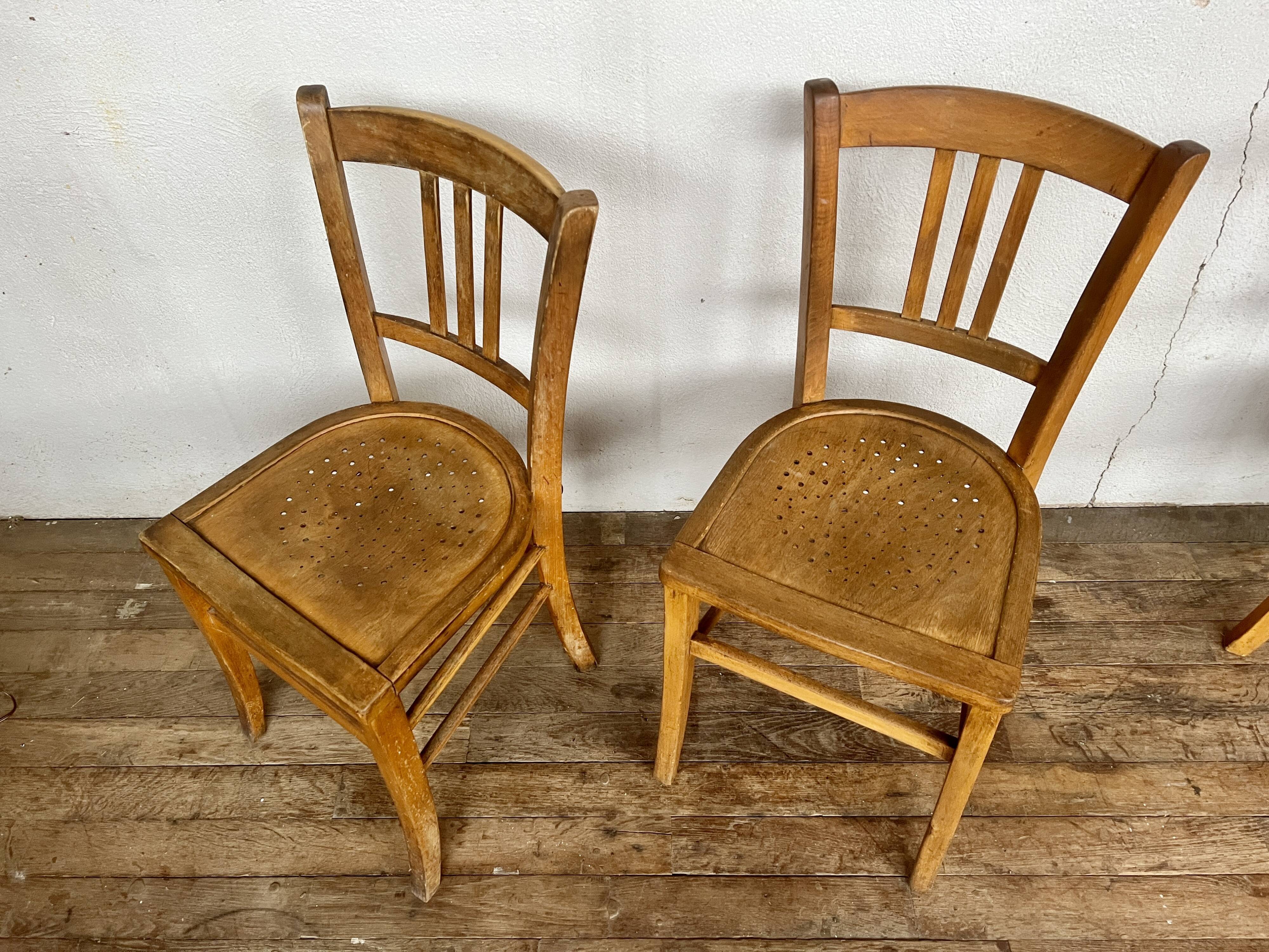 Wooden chair Bistrot Retro bohemian vintage brasserie Lutherma