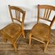 4 chaises en bois bistrot brasserie vintage rétro bohème lutherma