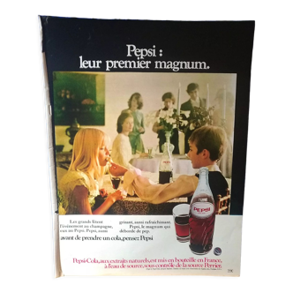 Pepsi Cola beverage paper advertisement from a period magazine