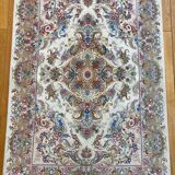 Carpet knotted Persian hand high range wool & silk 163x105cm