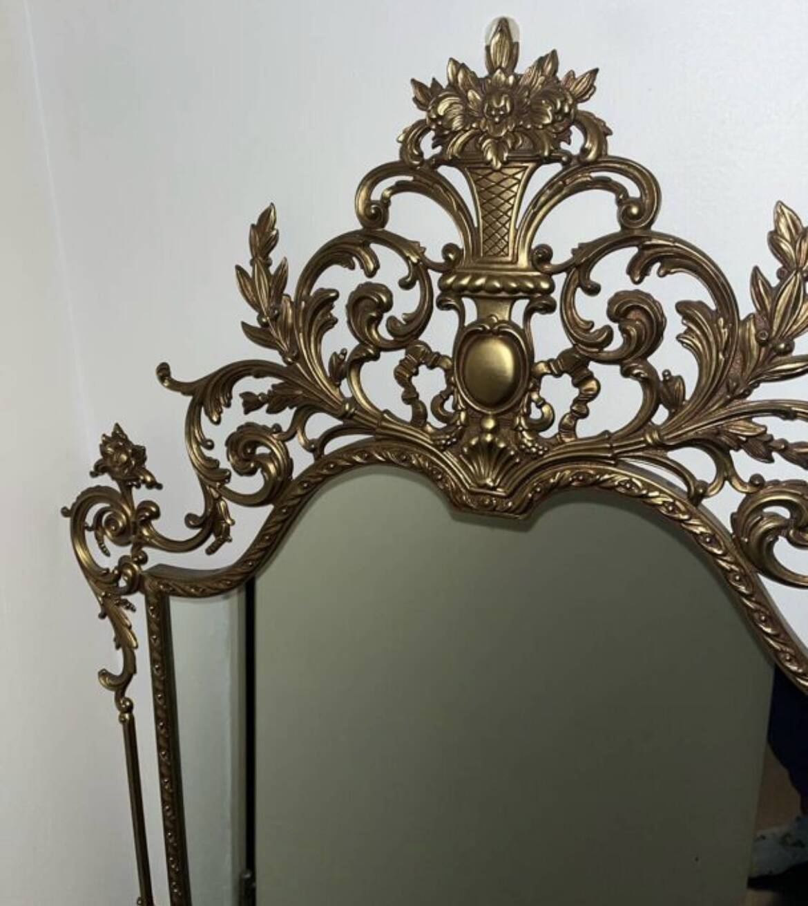 Magnificent baroque brass mirror
