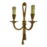 Paire d'appliques en bronze, noeuds et glands, édition Peris Andreu, 1970
