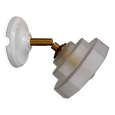 Vintage art deco frosted glass wall lamp with shade