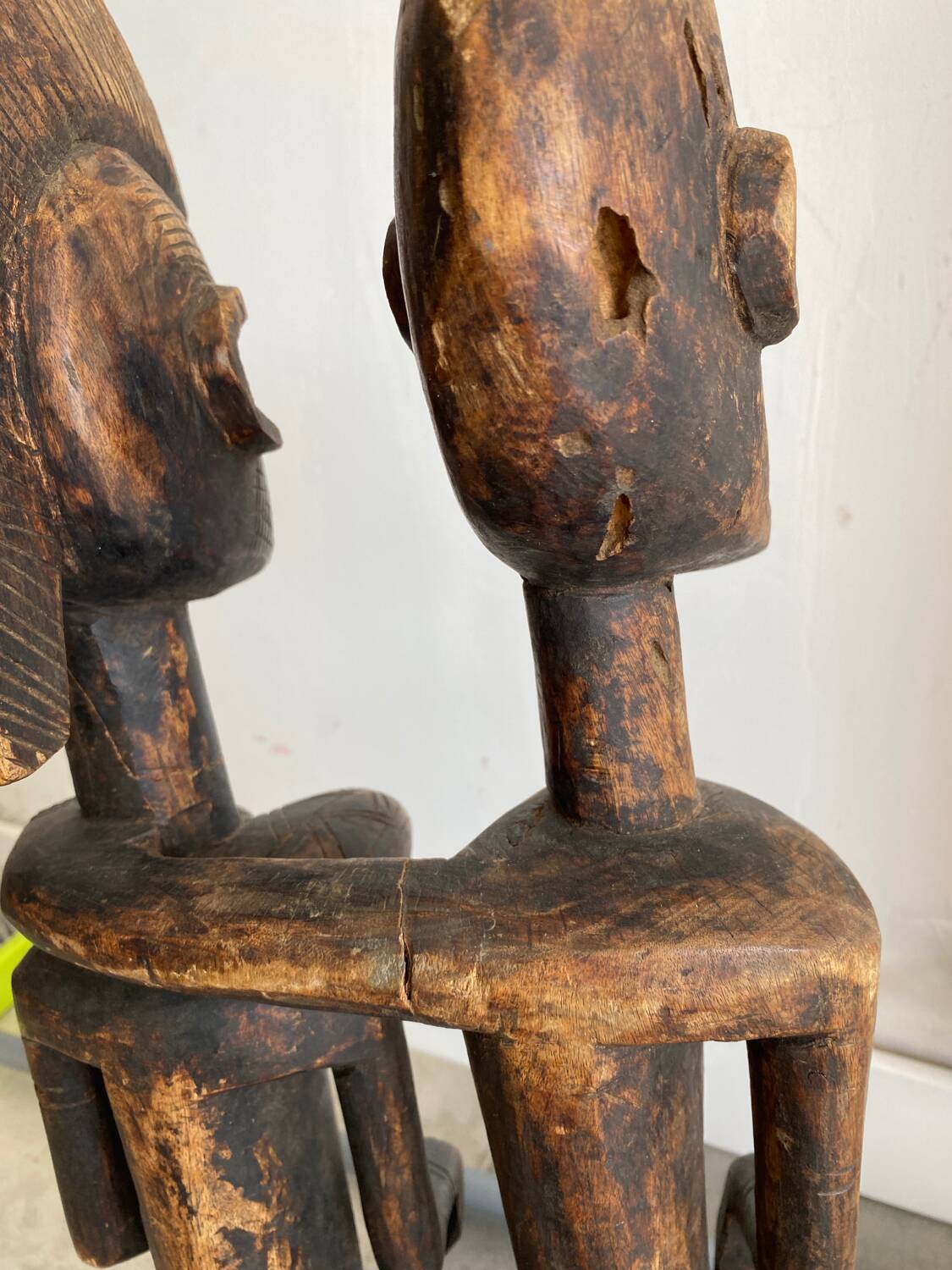 Sculpture couple bois