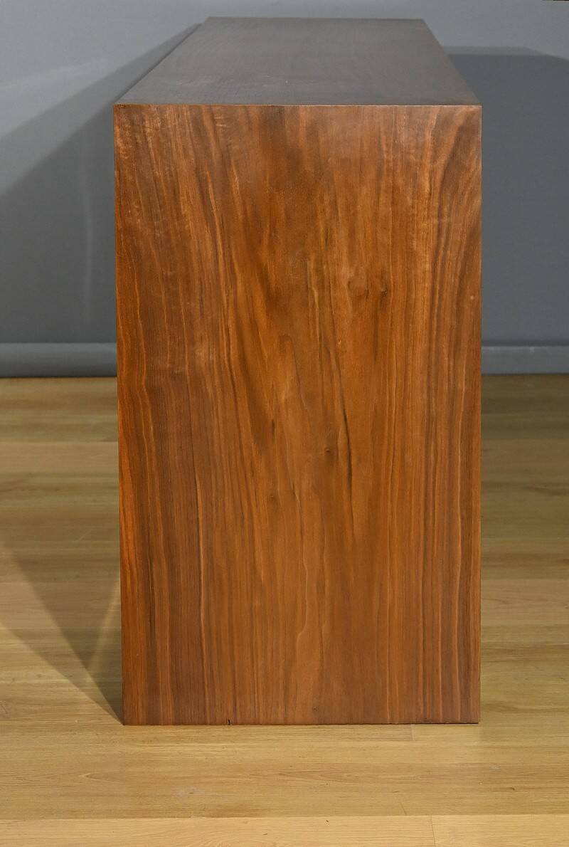 Long Glass Bookcase in Walnut, Rozaffy Style – 1960