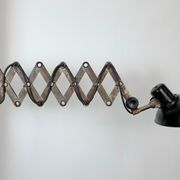 Large German Industrial Scissor Wall Lamp from Helion Arnstadt, 1950s