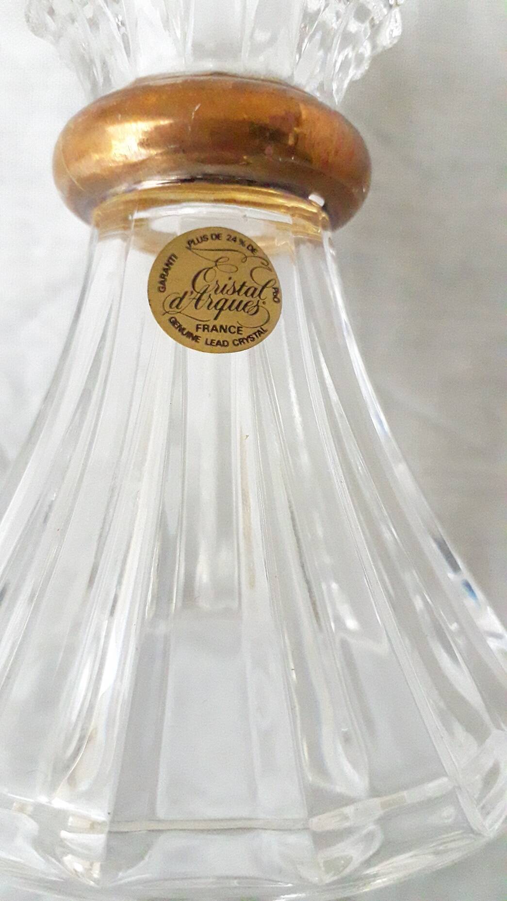 Pair of crystal candlesticks