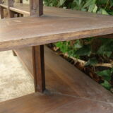 Old solid oak corner shelf