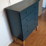 Commode scandinave bleu ganne