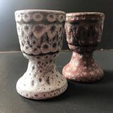 Pair of ceramic egg cups by Jean Austruy