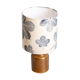 Lampe pot à moutarde en grès, motif feuilles de Maronnier