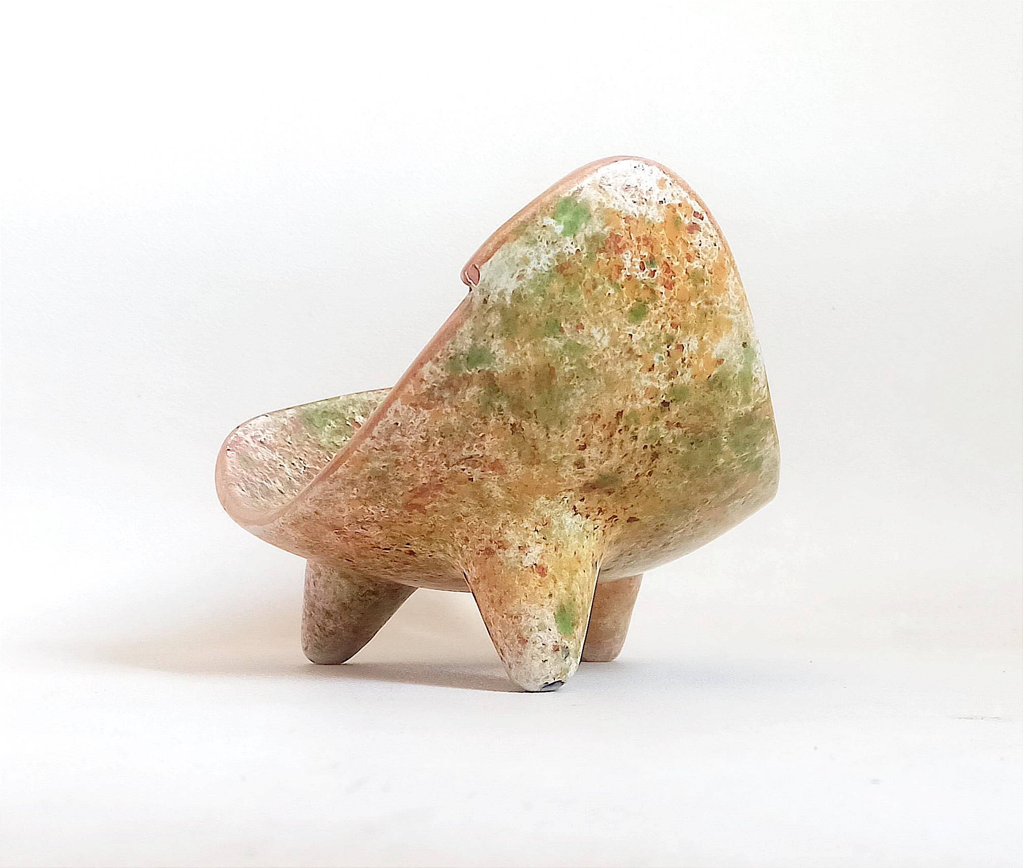 Empty ceramic pocket signed LB for Bernard Lecuyer fish shape 1960s