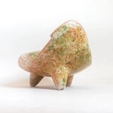 Empty ceramic pocket signed LB for Bernard Lecuyer fish shape 1960s
