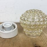 Applique murale vintage en porcelaine blanche, années 1970