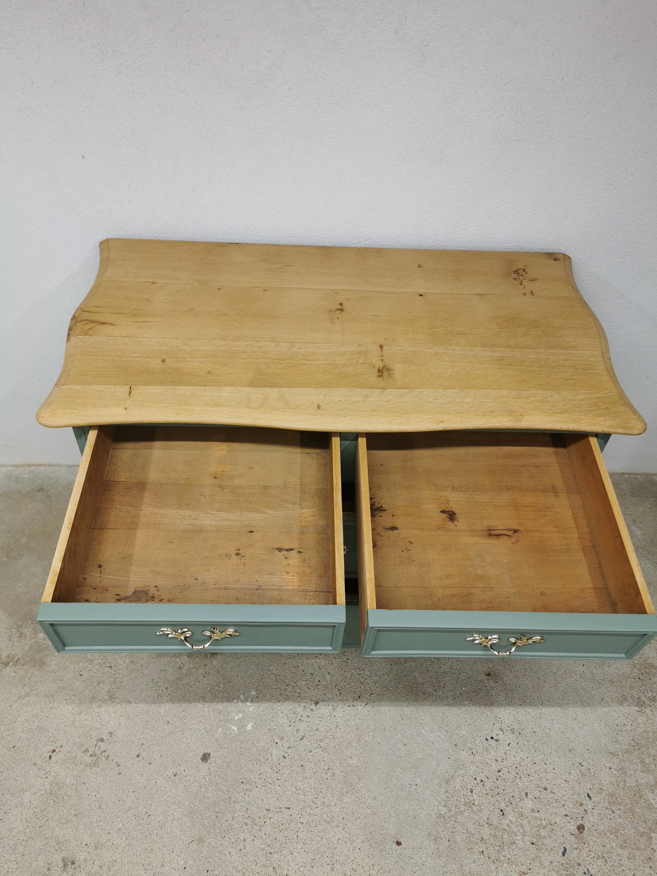 Vintage oak commode, renovated