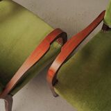 Pair of Art Deco armchairs in mahogany, circa 1930.