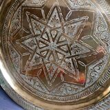 Oriental brass tray
