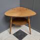 High wood coffee table,  triangle shape 1960s
