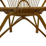Rattan easy chair by Dirk van Sliedregt Rohe Noordwolde 1960 in the Netherlands