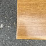 Vintage oak and rattan bed + 2 matching bedside tables – 1950s/60s – invoice