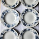 Deep plates x 6 from the French manufacturer Sarreguemines, Aïda collection. Old and rare