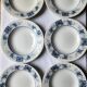 Deep plates x 6 from the French manufacturer Sarreguemines, Aïda collection. Antique and rare.