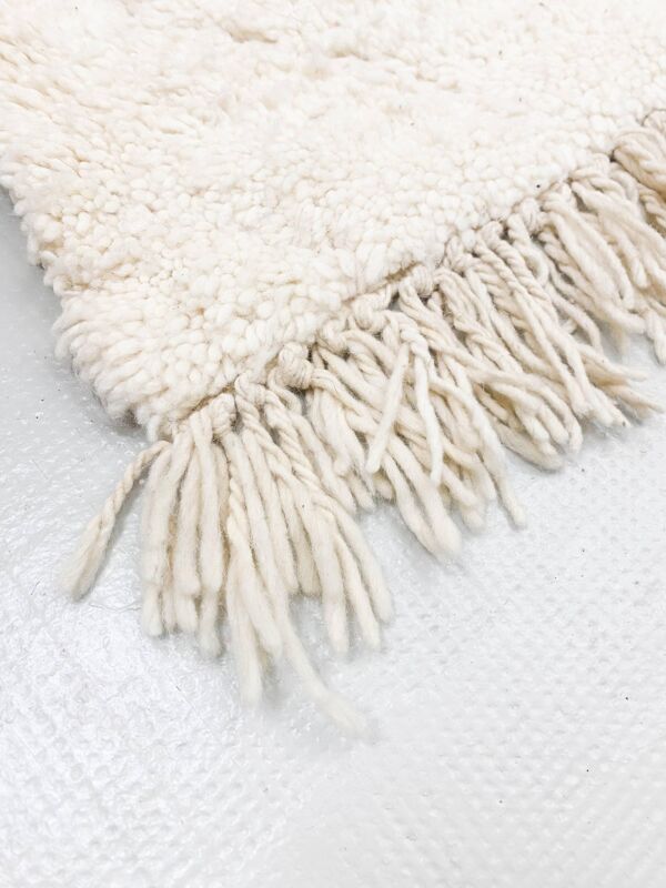 Tapis berbère marocain Beni Ouarain à losanges gravés 2,22x1,35m